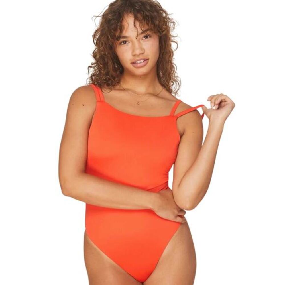Andie Swim The Rockaway One Piece Swimsuit Bathing Suit Sire Red Orange Size M